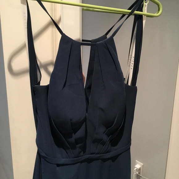 Azazie Evaleen Bridesmaid dress, A6, Neptune/dark blue color - Picture 5 of 5